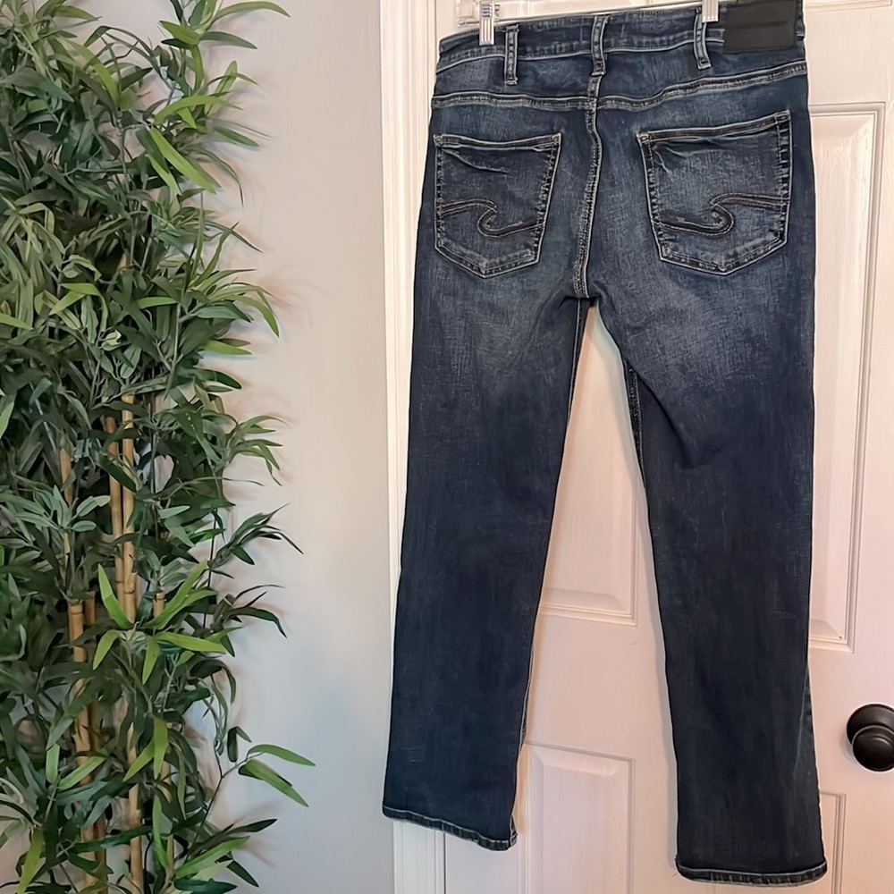 Silver Allan slim fit straight denim jeans 34/30 EUC
